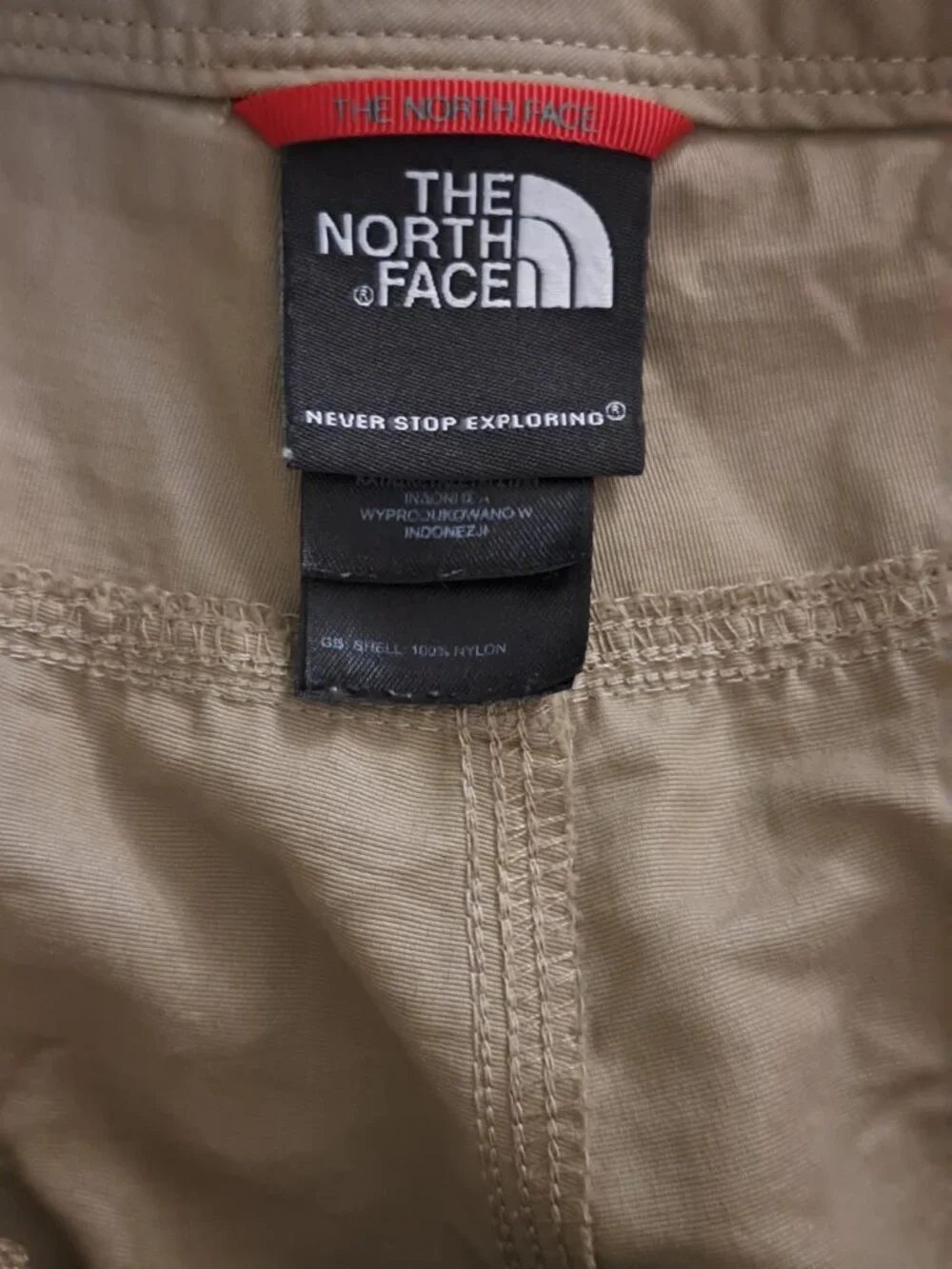North Face Trail Utility  Hiking Outdoor Pants Size 34x28 Khaki travel gorpcore